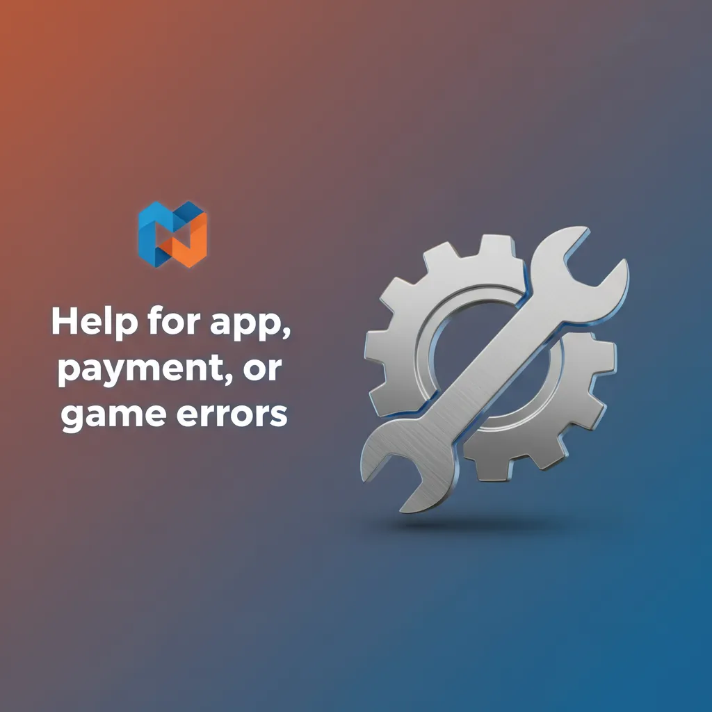 Help for app, payment, or game errors: contact support via chat or email for a ticket ID and updates.