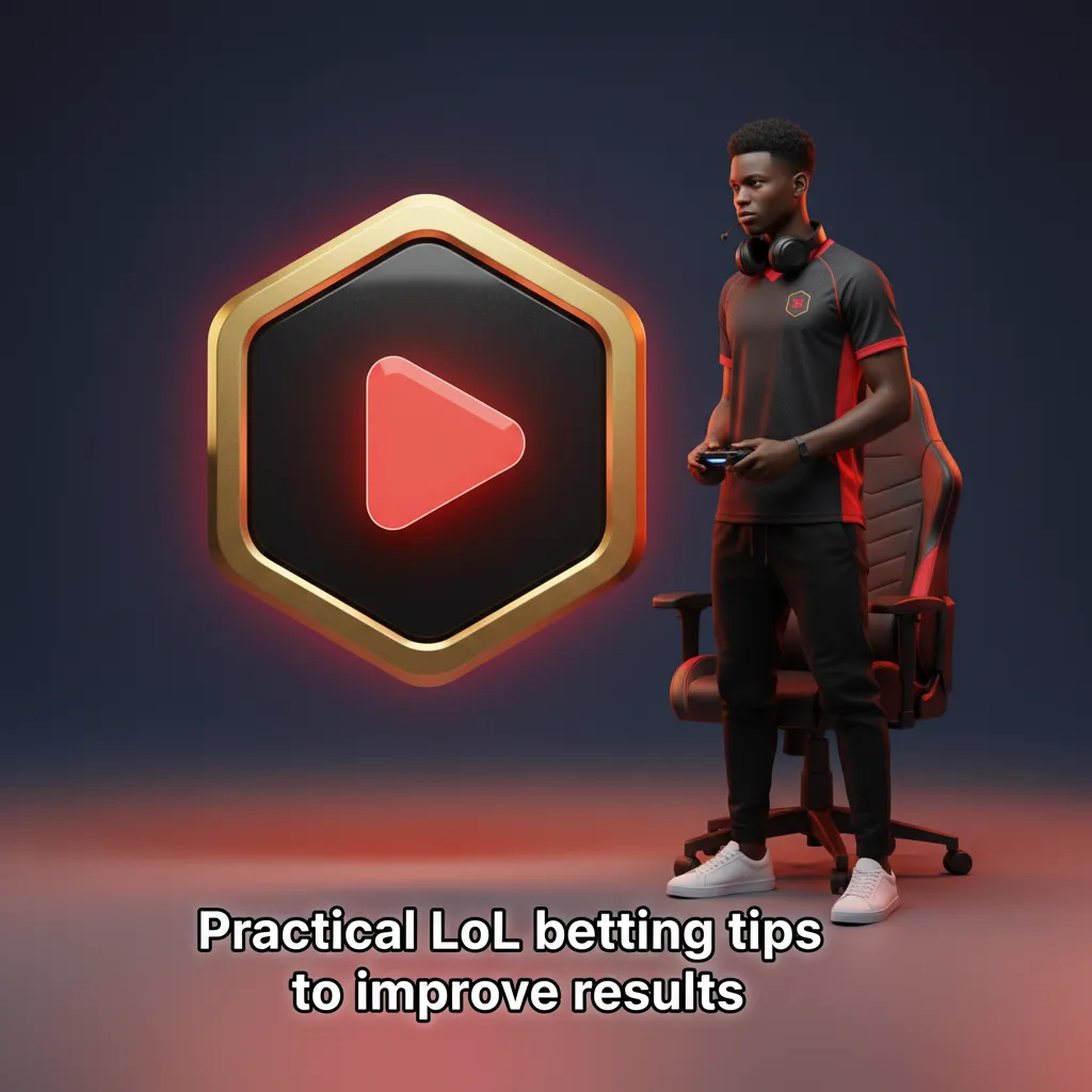 Esports LoL betting tips infographic: checklist on budget, form, patches, side, objectives, odds, live bets, records.