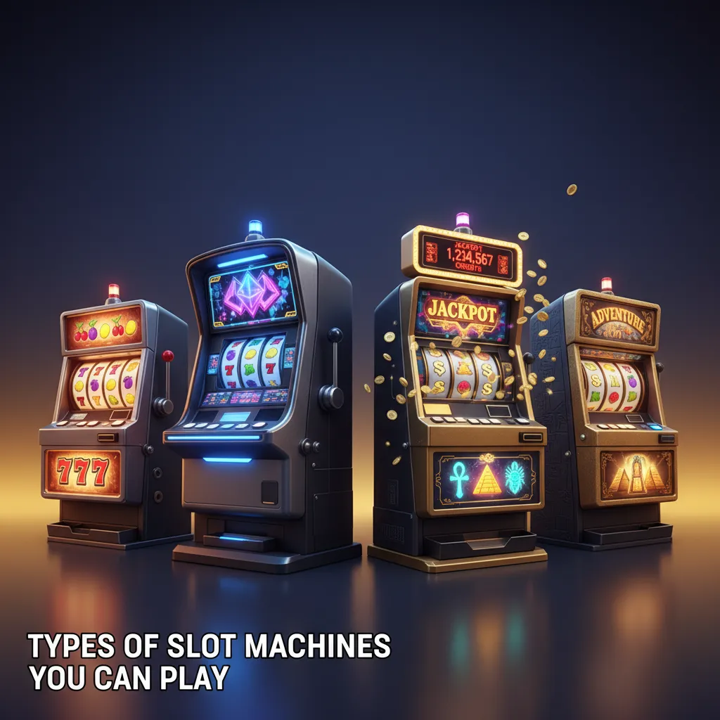 Types of slot machines: classic, video, Megaways, progressive jackpots, Hold & Win, Cluster Pays, Bonus Buy, branded
