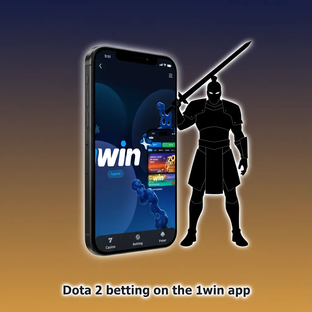 Smartphone showing 1win app with Dota 2 esports live odds, markets, and bet slip for fast mobile betting in Ghana.