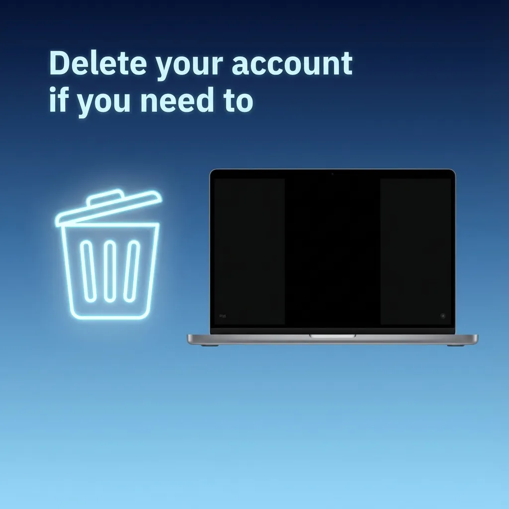 Account deletion steps: contact support, verify ID, withdraw balance, receive closure confirmation.