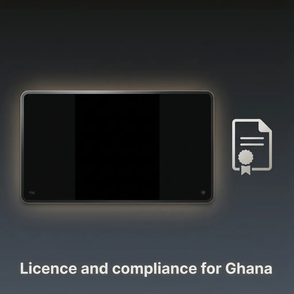 Ghana compliance notice with Curaçao eGaming 2018 licence, KYC, responsible gaming, secure payments.