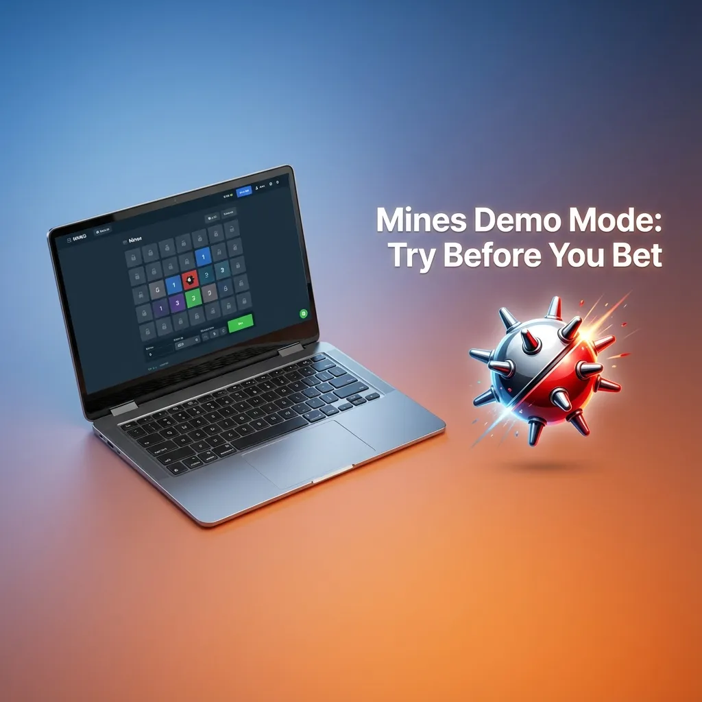 1win Mines demo UI showing tile grid, mine count, cash out, and virtual balance; free practice before staking GHS.