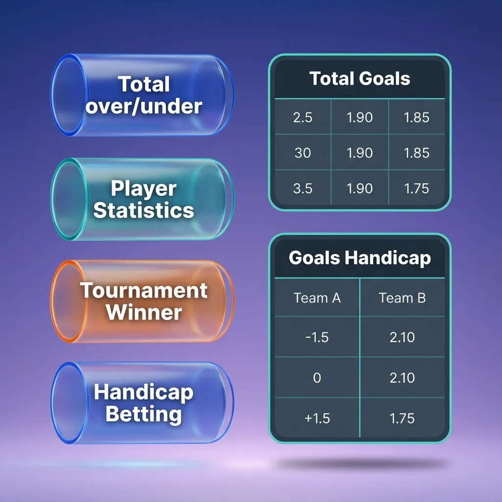 Guide to bet types: Single, Express (accumulator), System; choose by strategy and bankroll; slip shows stake, payout.