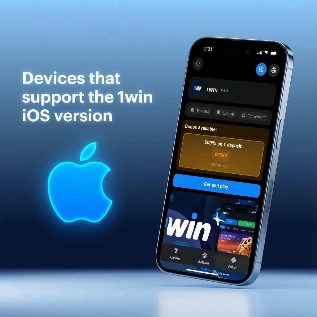 Supported Apple devices for 1win iOS PWA: iPhone 8+, X–15, SE (2/3), iPad 9/10, Air 4/5, Pro 2018–2022; Safari required.