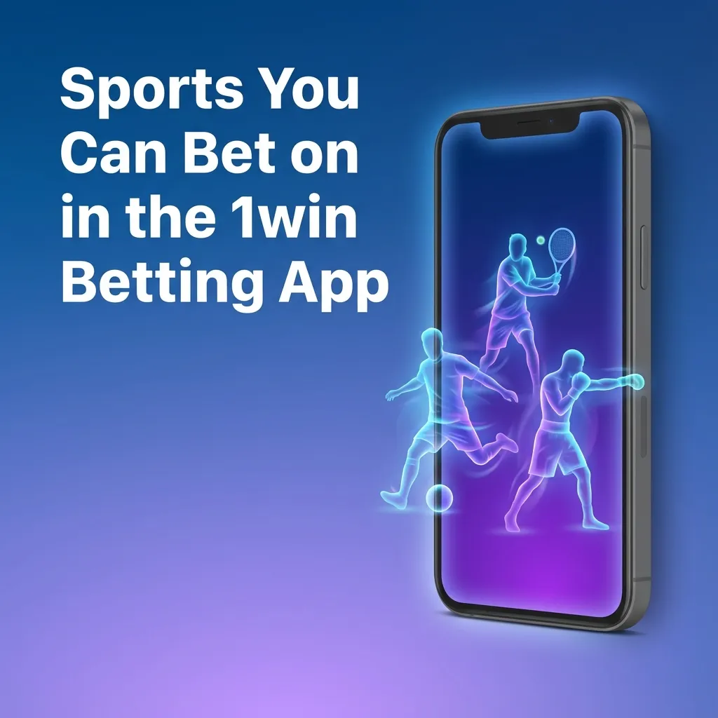 1win app showing bet options and live markets for football, boxing, tennis, basketball, cricket, rugby, hockey, and esports.