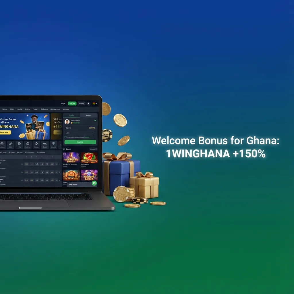 Ghana welcome bonus: 1WINGHANA for +150% first deposit. Min GHS 20; wagering and terms apply.